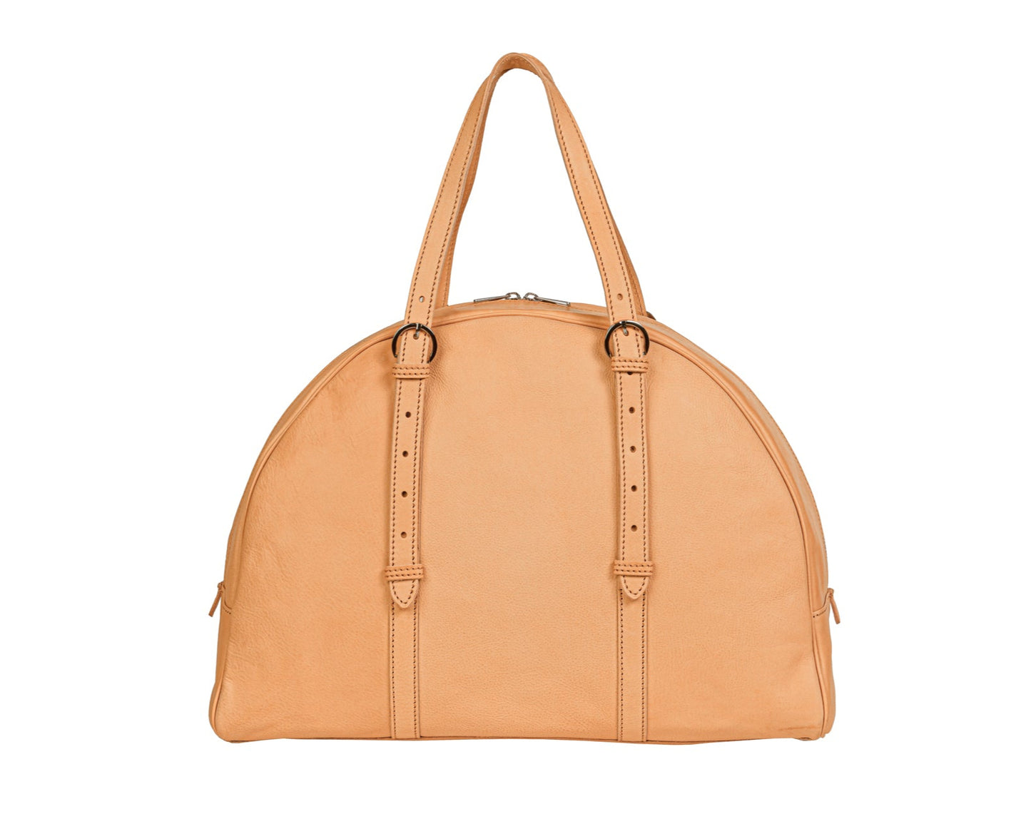 Structured weekender bag in vegetable tanned leather, made in Italy